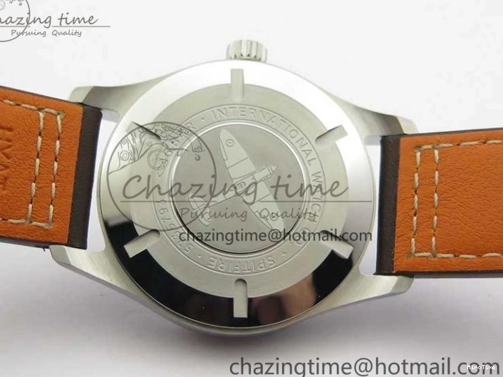 MIROTIME 0303 Original Pilot IW326803 SS MK 1:1 Best Edition Black Dial on Brown Leather Strap MIYOTA 7146